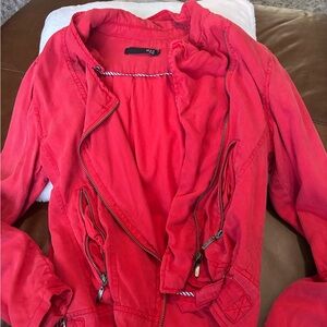 Max Jeans Vibrant Red Bomber Jacket